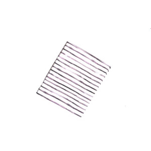 Baumwollstoff B60 violette Streifen auf Wollweiß zum sonnigen Preis  (Grundpreis € 6,00/m)